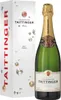 A bottle of Taittinger Brut Reserve champagne and its gift box are shown against a white background. Produktbild-Vorschau