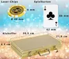 GAMES PLANET Pokerkoffer mit 300 Laser-Chips, Silver / Gold Produktbild-Vorschau 8