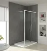 Paroi de Douche 120x200 cm - Cadre et Bras Aluminium NOIR Voir les images du produit 9