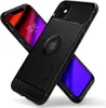 Two black iPhone cases are shown diagonally, with one partially obscuring the other. The screens of the phones inside the cases display colorful wallpapers. Produktbild-Vorschau