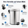 Pojemnik na kosmetyki ze szczotkowanej stali nierdzewnej 3L Podgląd zdjęcia produktu 5