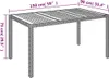 Gartentisch mit Holzplatte Grau 150x90x75 cm Poly Rattan Produktbild-Vorschau 7