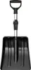 A black snow shovel with a silver telescopic handle is shown against a white background. Náhľad obrázku produktu