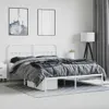 vidaXL Cadre de lit avec tête de lit en métal blanc 180x200 Voir les images du produit 4
