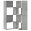 vidaXL Rohová knihovna 4 police betonově šedá 85x85x140 cm Náhled obrázku produktu 1