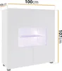 Komoda Amanda Cashmere Matt s bílou LED diodou - 100x107 cm Náhled obrázku produktu 3