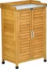 Gartenschrank aus Holz mit Rollen "Alexia" - 66 x 41 x 101 Produktbild-Vorschau 1