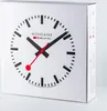 Mondaine Wanduhr Bahnhofsuhr in Silber aus gebürstetem Produktbild-Vorschau 3