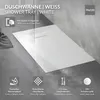 LuxeBath Duschwanne 120x70cm Weiß Extra flache SMC Produktbild-Vorschau 2