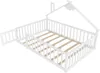 Sweiko lit plat, 140x190 cm, lit d'enfant, barre de maison, Voir les images du produit 16