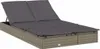 vidaXL 2-Personen-Sonnenliege mit Dach Grau 211x112x140 Produktbild-Vorschau 3