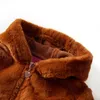 Ankonbej Kinder-Kapuzenjacke Kunstpelz Cognac 140 Produktbild-Vorschau 3