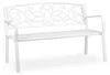 záhradná lavička relaxdays 10036721_0 biela kovová 124,5 cm Náhľad obrázku produktu 9