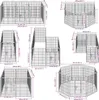 vidaXL ohrádka pro psy 8 panelů ocel 80 x 100 cm černá Náhled obrázku produktu 6