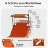 CASARIA® Sonnenliege Klappbar Wetterfest Gartenliege Mit Produktbild-Vorschau 3