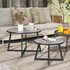 Outsunny Set de 2 tables d'appoint Empilable Table de Voir les images du produit 2
