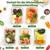 YASHE Glas-Frischhaltedosen LN-12PCS, 12 Behälter, 6,75 L, Produktbild-Vorschau 7