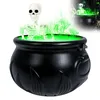 Halloween-Dekoration, Hexenkessel mit Lichtern, Totenkopf Produktbild-Vorschau 1