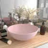 vidaXL Umywalka ceramiczna matowa różowa okrągła Podgląd zdjęcia produktu 7