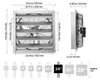 VEVOR, odsávací ventilátor o rozměrech 624 mm, průmyslový Náhled obrázku produktu 8
