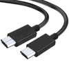 A close-up studio shot of a black Sony USB-C to USB-C cable. Anteprima dell’immagine prodotto