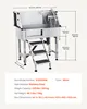 Hundewaschstation aus Edelstahl, 870x488x1025 mm Produktbild-Vorschau 7