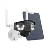 A security camera with a solar panel. Produktbild-Vorschau