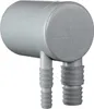 A gray plastic plumbing fitting with two barbed hose connectors. Náhľad obrázku produktu
