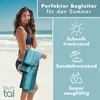 Blumtal Mikrofaser Strandtuch 90x180 cm – Türkis gestreift, Produktbild-Vorschau 4