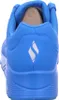 The back view of a blue Skechers sneaker. Voir les images du produit