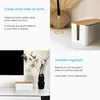 Scatola per cavi Intirilife con coperchio in bambù in Anteprima dell’immagine prodotto 3