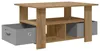 vidaXL Mesa de centro de estilo artesanal, roble, 77 x 55 x Vista previa de la imagen del producto 4