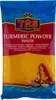 A package of turmeric powder with an illustration of a woman grinding spices. Produktbild-Vorschau