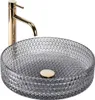Rea Aufsatzwaschbecken Cristal Grey 39 mit silberem Ring Produktbild-Vorschau 9