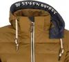 Close-up of a brown hooded jacket. Produktbild-Vorschau