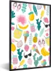 MuchoWow® Gerahmtes Poster Sommer - Symbole - Weiß 60x90 cm Produktbild-Vorschau 1