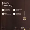 LUMIÈRE Design Suspension 'Fadio' Chrome Verre LED dimmable Voir les images du produit 8