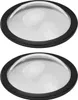 Two identical clear dome-shaped lens protectors with black rims are shown against a white background. Náhled obrázku produktu