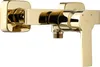 A close-up studio shot of a gold-colored shower faucet. Produktbild-Vorschau