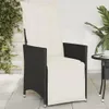 vidaXL Gartensessel Verstellbar mit Kissen Schwarz Poly Produktbild-Vorschau 2
