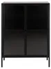 Vitrine Nebas 80cm, 2 Türen und 1 Fachboden - schwarz Produktbild-Vorschau 2