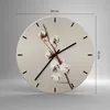 Wanduhr - Rund - Glasuhr - Baumwolle Zweig Boho - 30x30cm - Produktbild-Vorschau 3