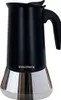 A black and silver coffee maker on a white background. Náhled obrázku produktu