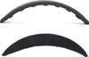Two black curved headbands are shown against a white background. The top headband is a plastic frame with clips, and the bottom headband is a soft, padded material. Voir les images du produit