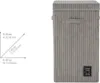A grey laundry basket with dimensions shown in a diagram. Podgląd zdjęcia produktu