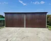 Fertiggarage für zwei Autos 6x5 m Dunkelbraun Pultdach Produktbild-Vorschau 3