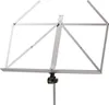 A silver-colored music stand on a white background. Produktbild-Vorschau