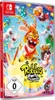 The image shows the front cover of a Nintendo Switch game case for 'Rabbids: Party of Legends'. Produktbild-Vorschau