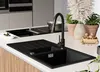 Granitspüle Schwarz 90 x 50 cm, Spülbecken + Ablauf-Set, Produktbild-Vorschau 3