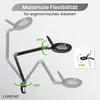 Lumeno LED Lupenleuchte Serie 851X mit 152mm Echtglaslinse, Produktbild-Vorschau 4